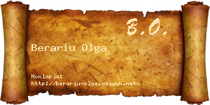 Berariu Olga névjegykártya